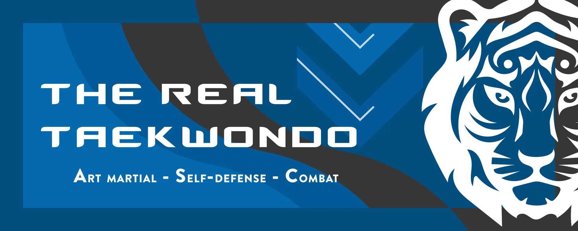 Nouvelle enseigne bleue The Real Taekwondo