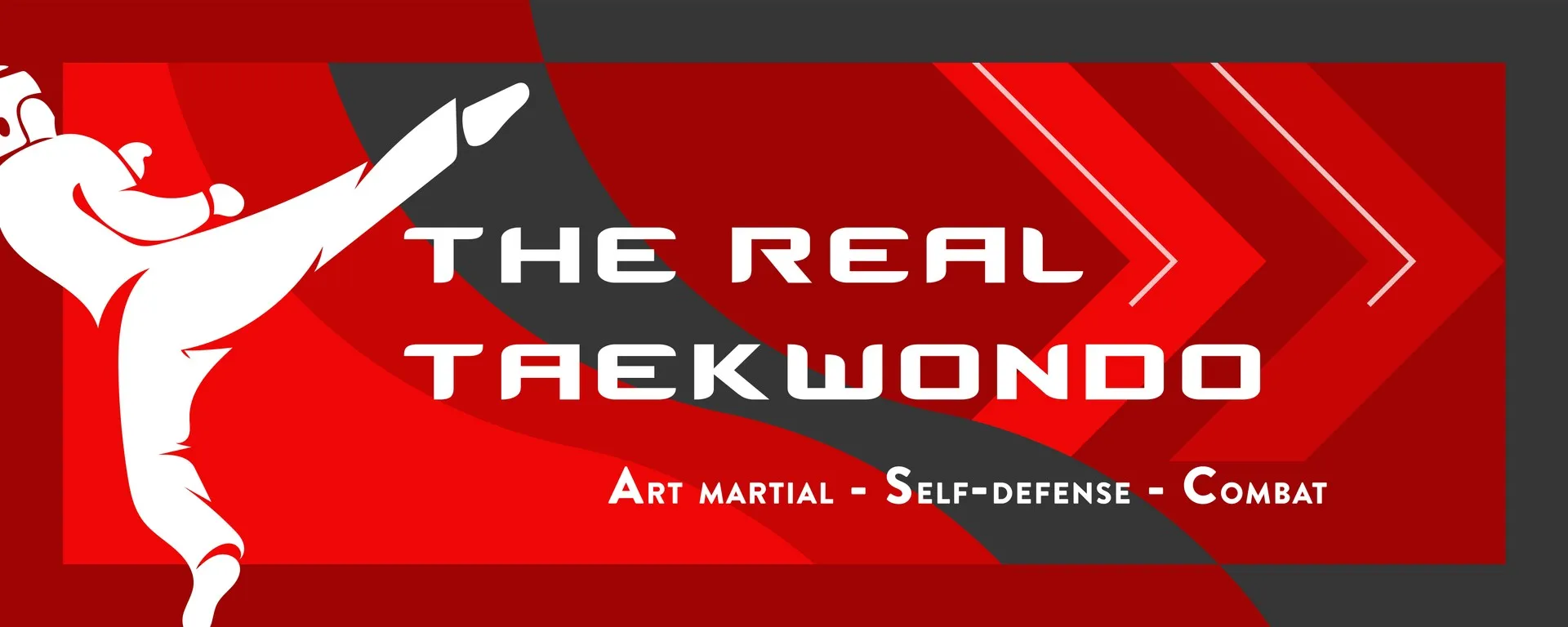 Nouvelle enseigne rouge The Real Taekwondo